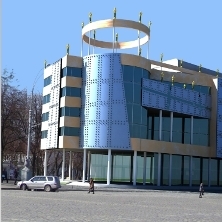 Im.E.P.Kushnareva library building on the square of freedom (Kharkov)